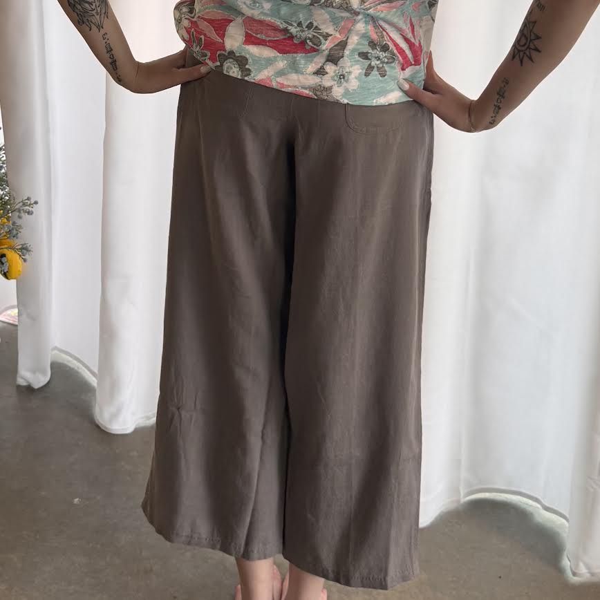 Escape Fog Linen Flood Pant