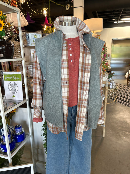 Staccato Mock Neck Sweater Vest