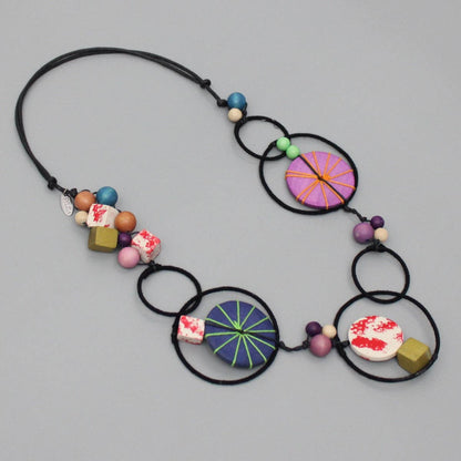 Multi Color Hayden Disk Necklace