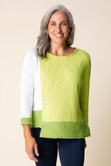 Habitat Yin Yang Step It Up Boatneck Sweater-Aloe