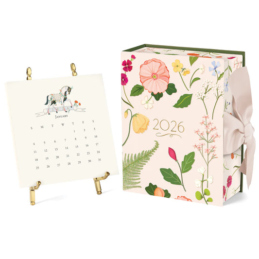 Karen Adams Desk Calendar with Easel 2026