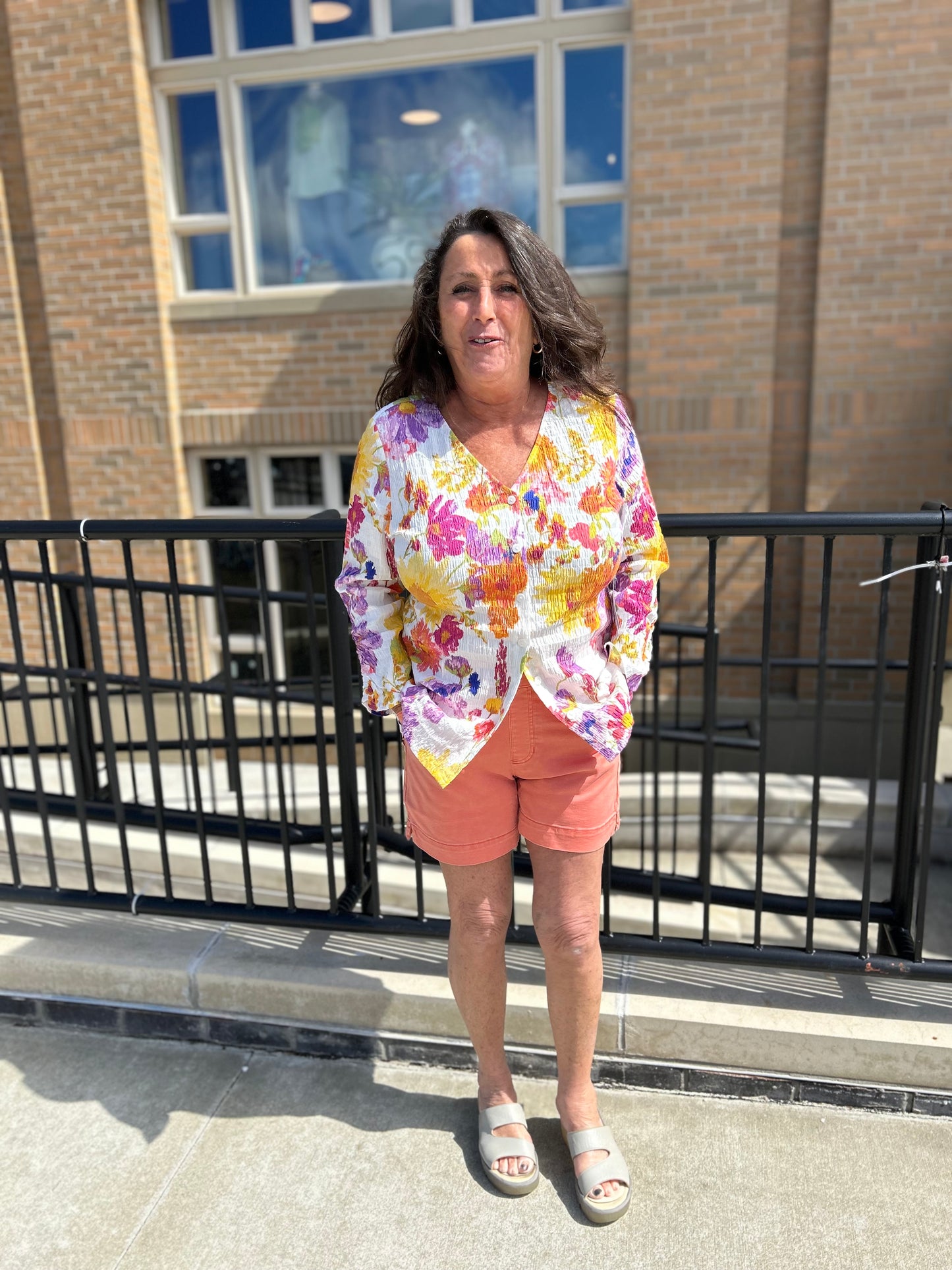 Habitat Crinkle Cotton Sunflower Shirt