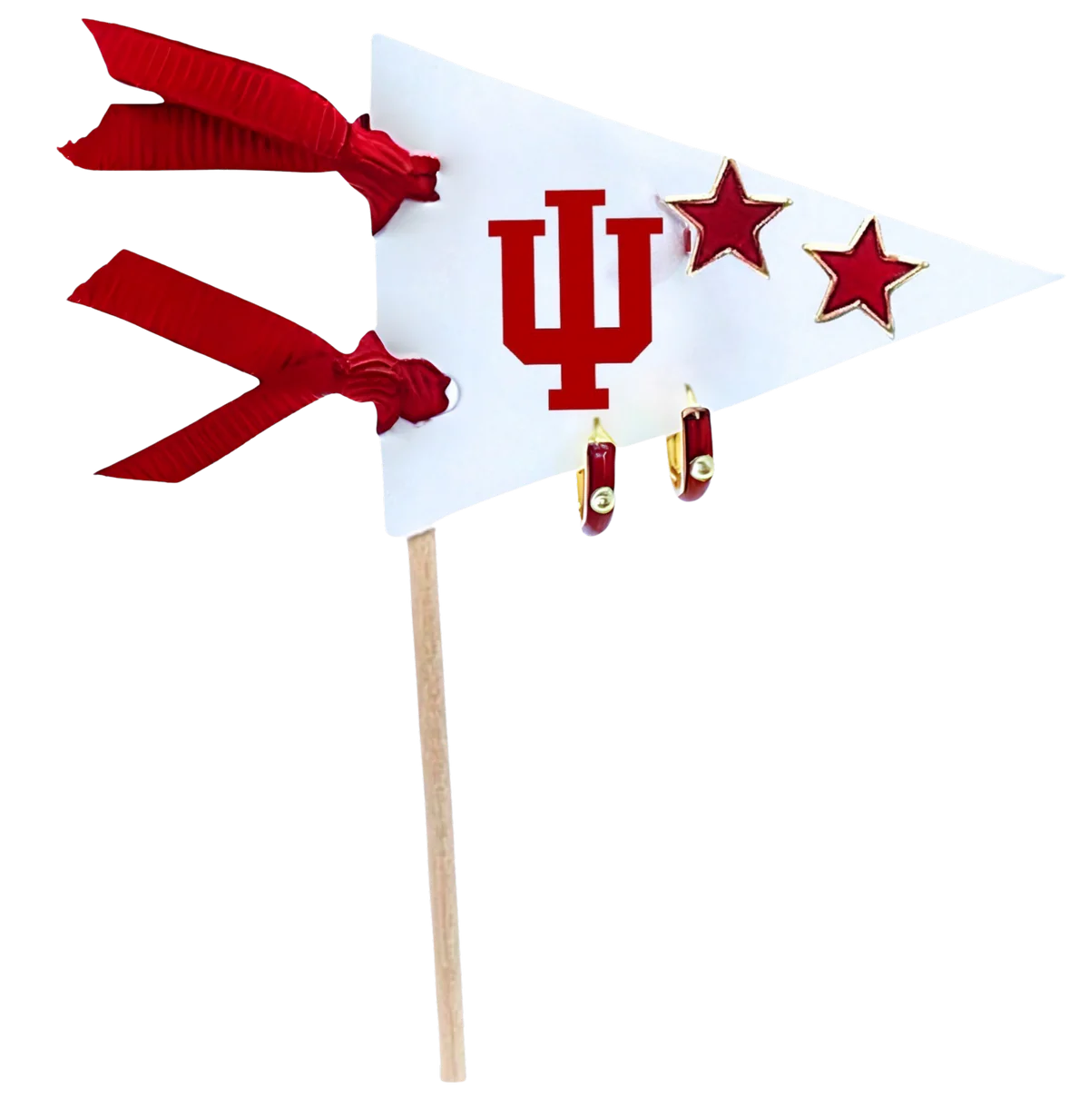 Indiana University Huggie/Star Earring Set