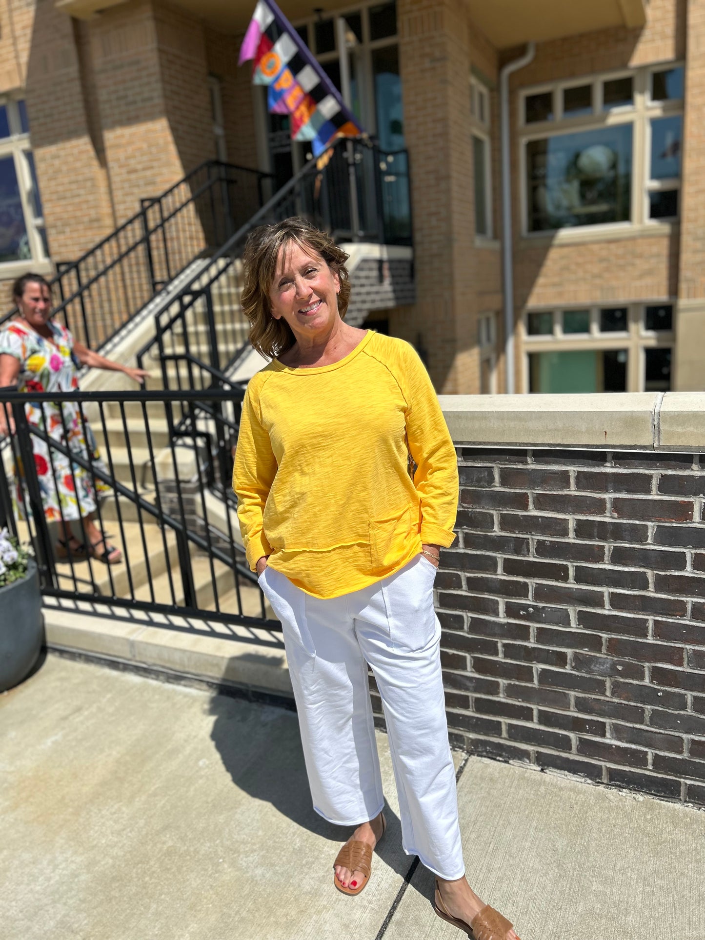 Escape Cotton Slub Pullover Lemon