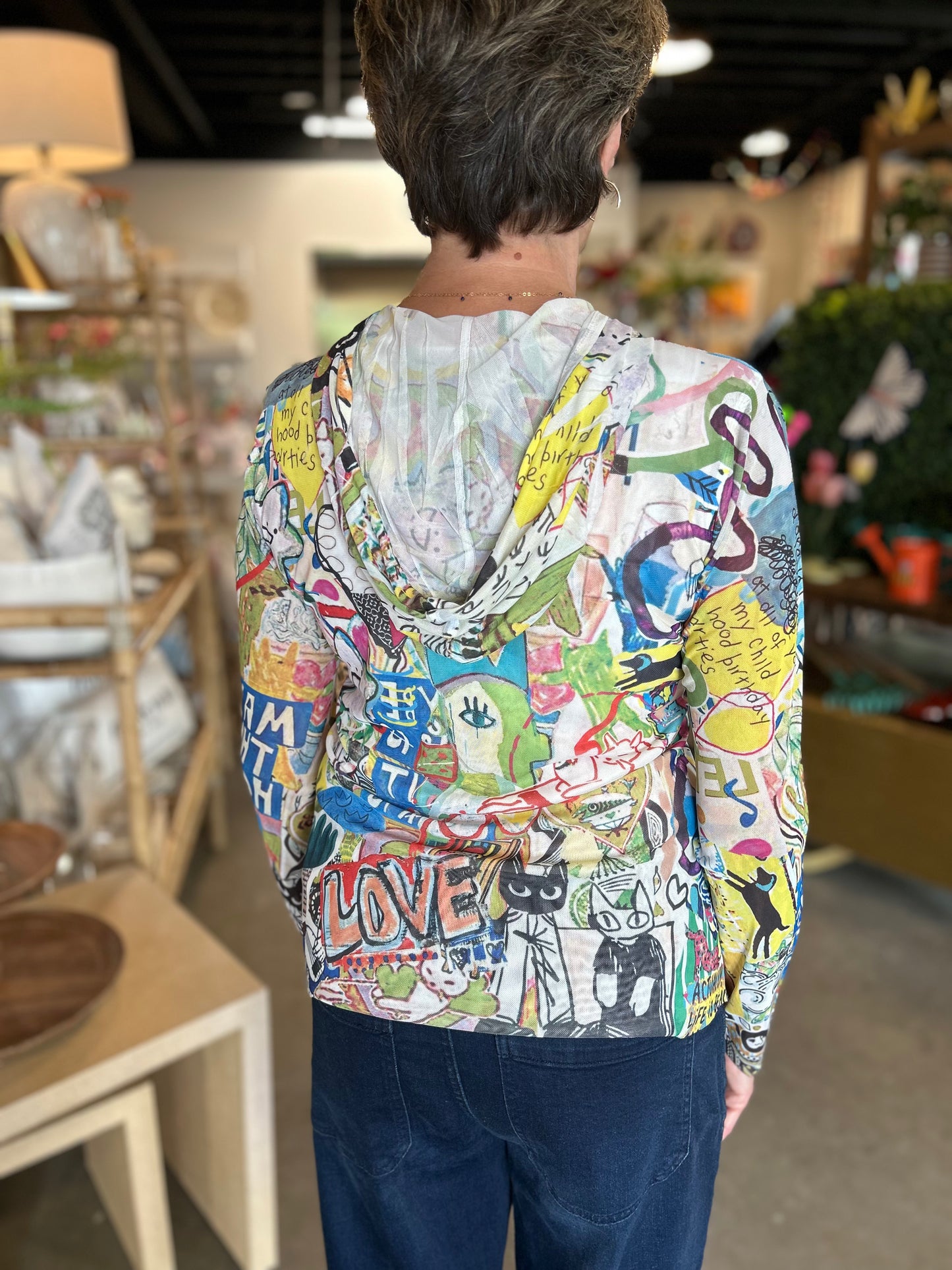 Inoah Long Sleeve Mesh Hoodie