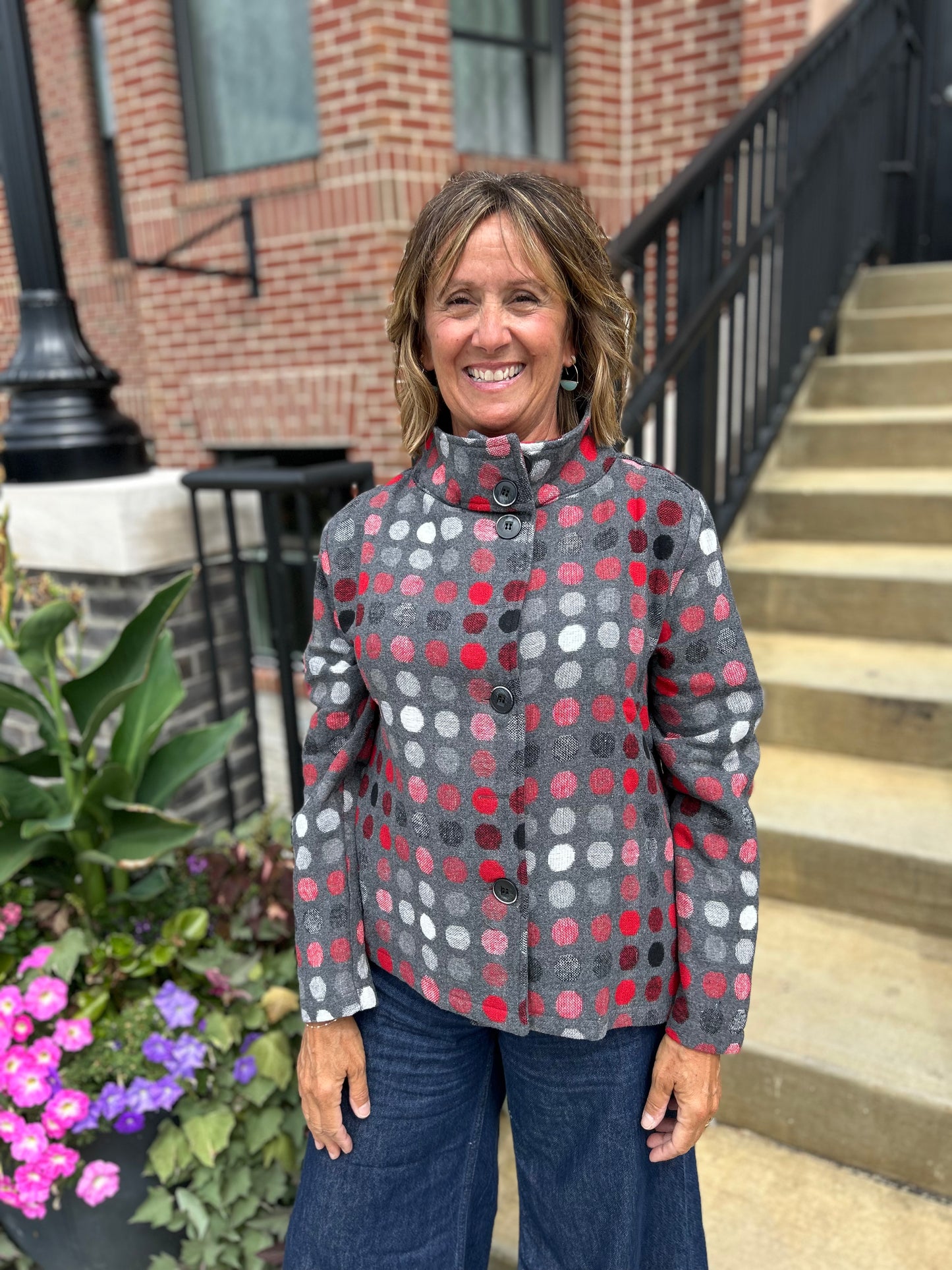Shana Dot Button Jacket