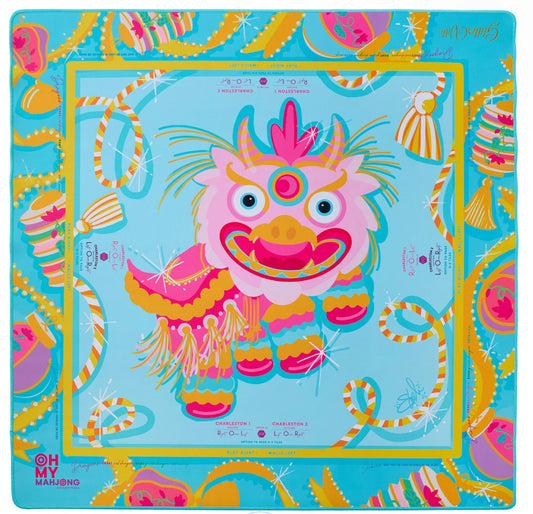 Oh My Mahjong Glitterville Pink Dragon Mat