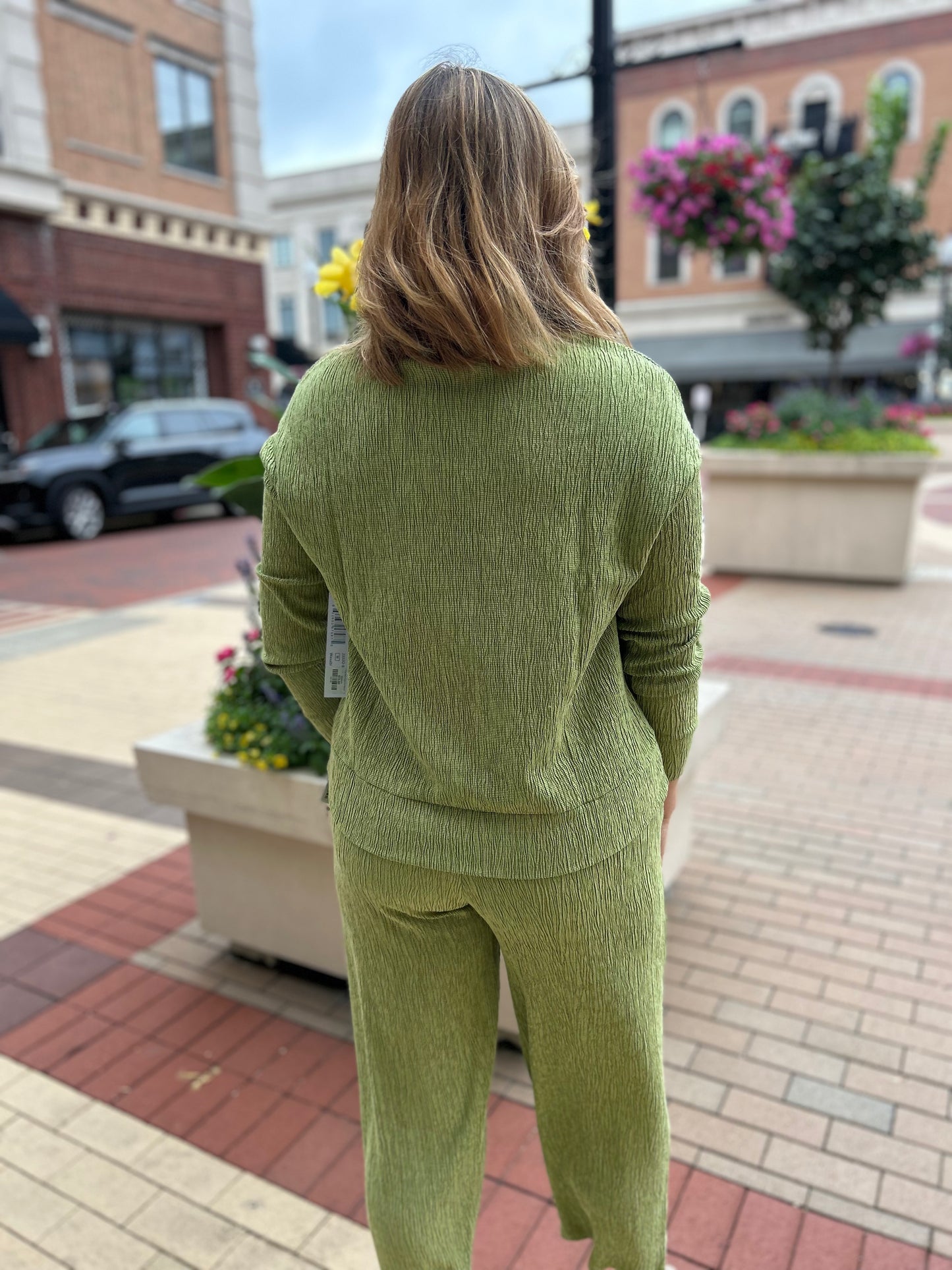 Tribal Pull on Barrel Pant Wasabi