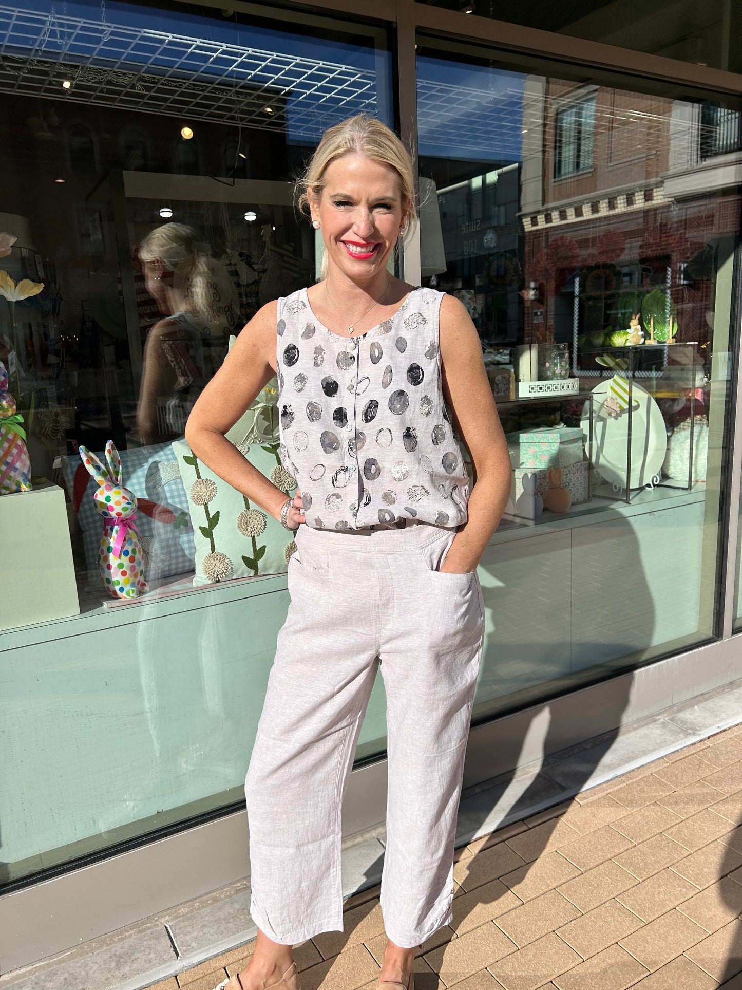 Habitat Linen Seamed Crop Pant