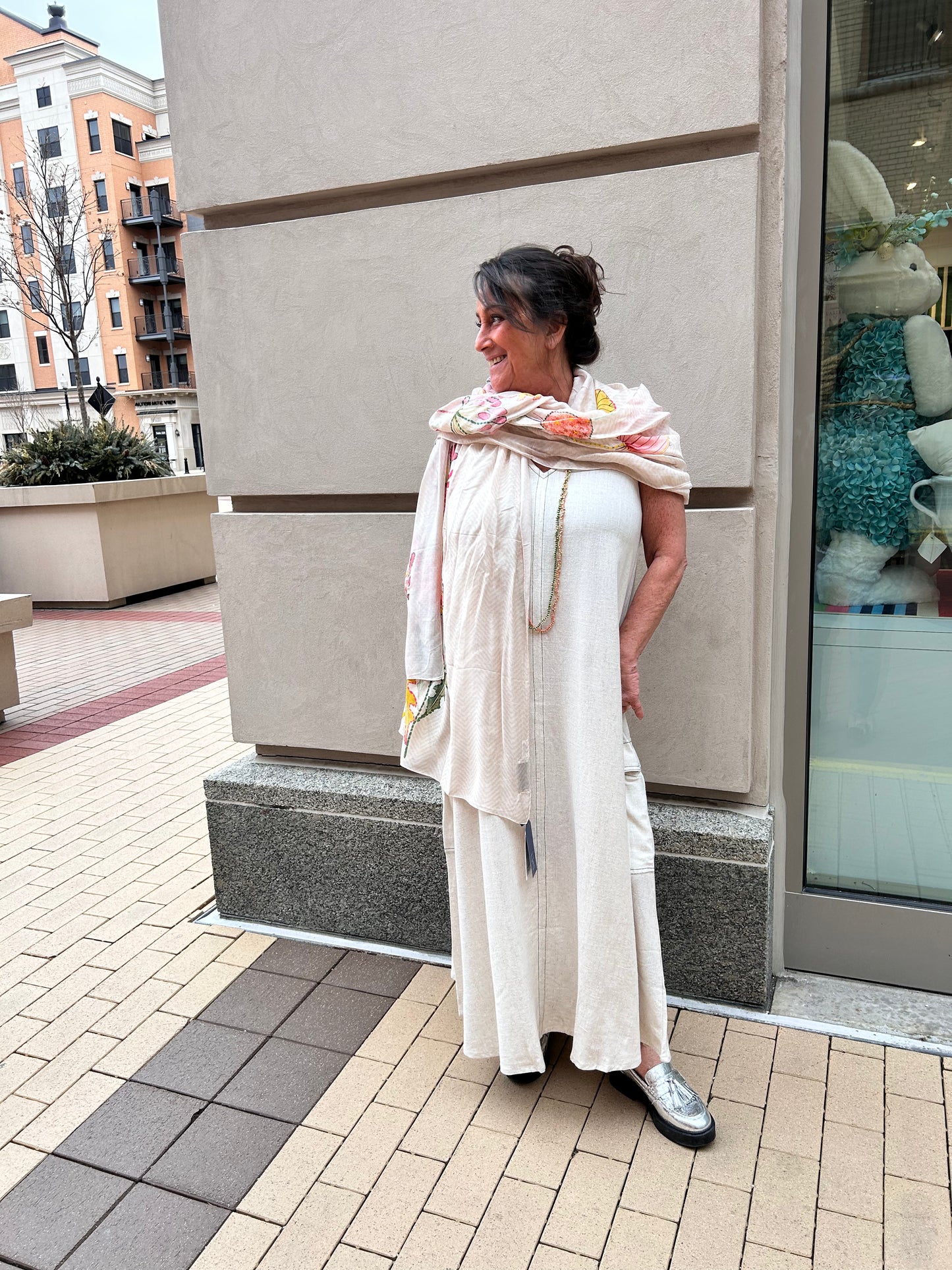 Tribal Sleeveless Cargo Dress