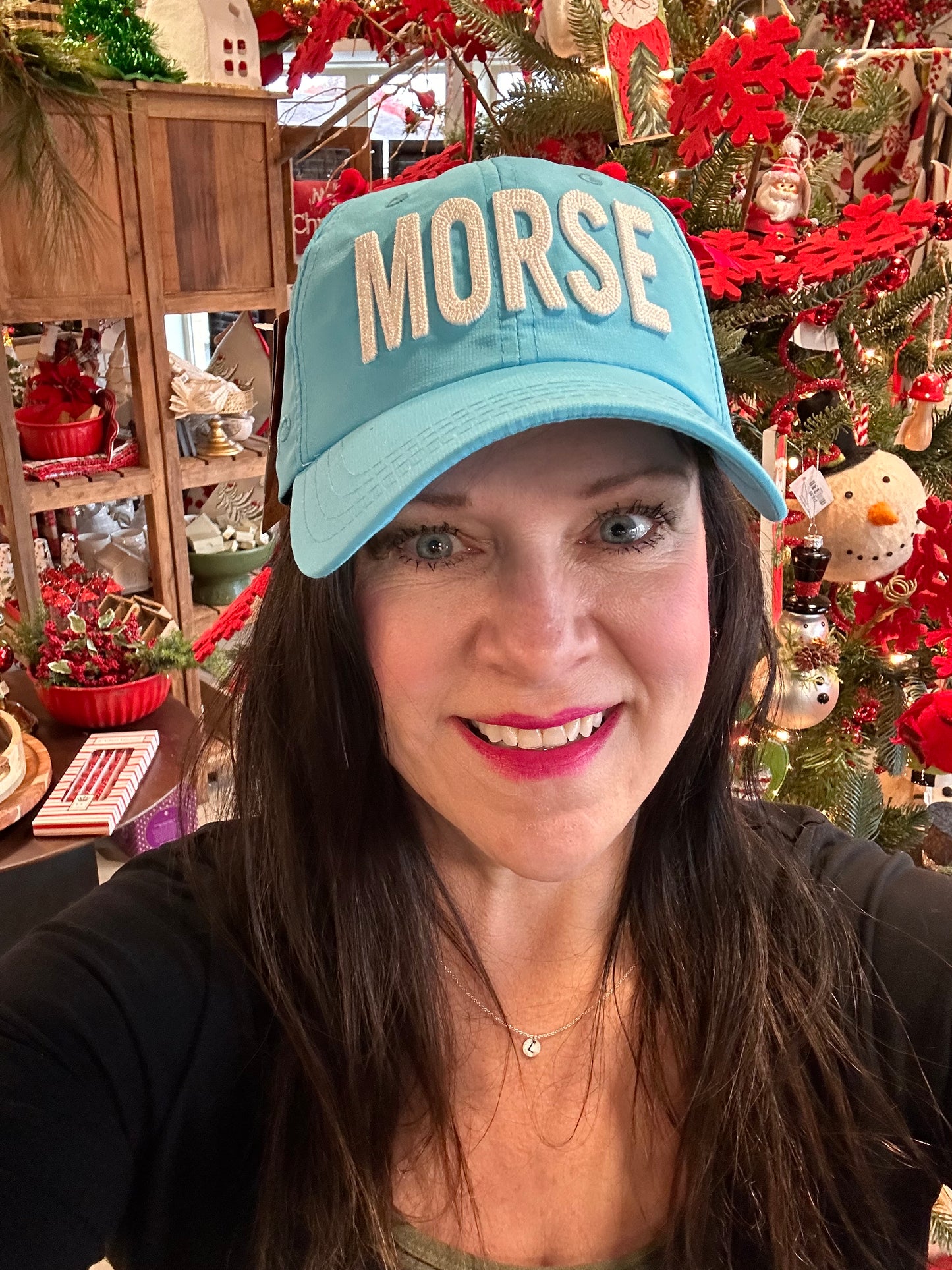 Morse Reservoir Embroidered Hat-aqua