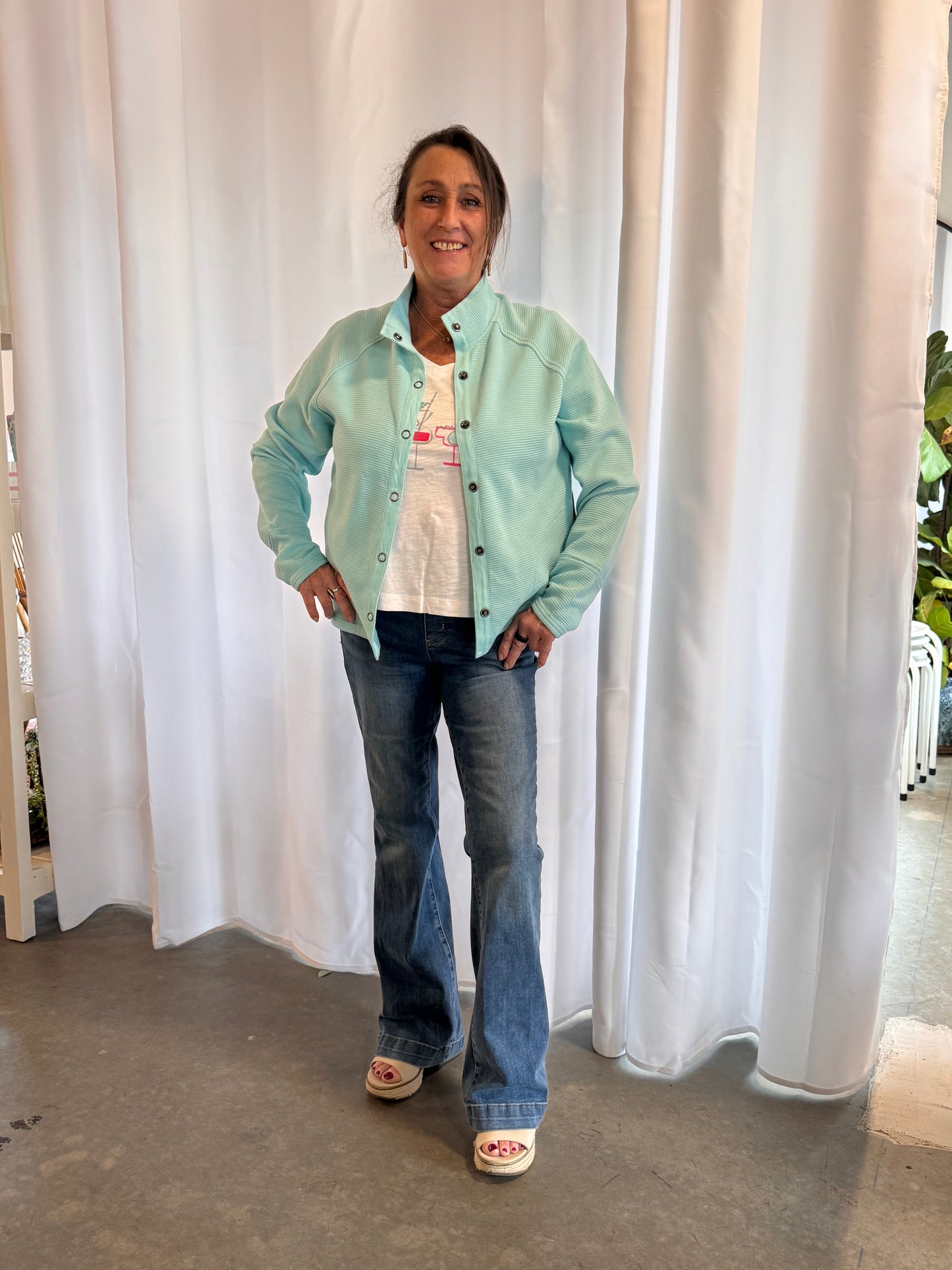 Escape French Terry Mint Jacket