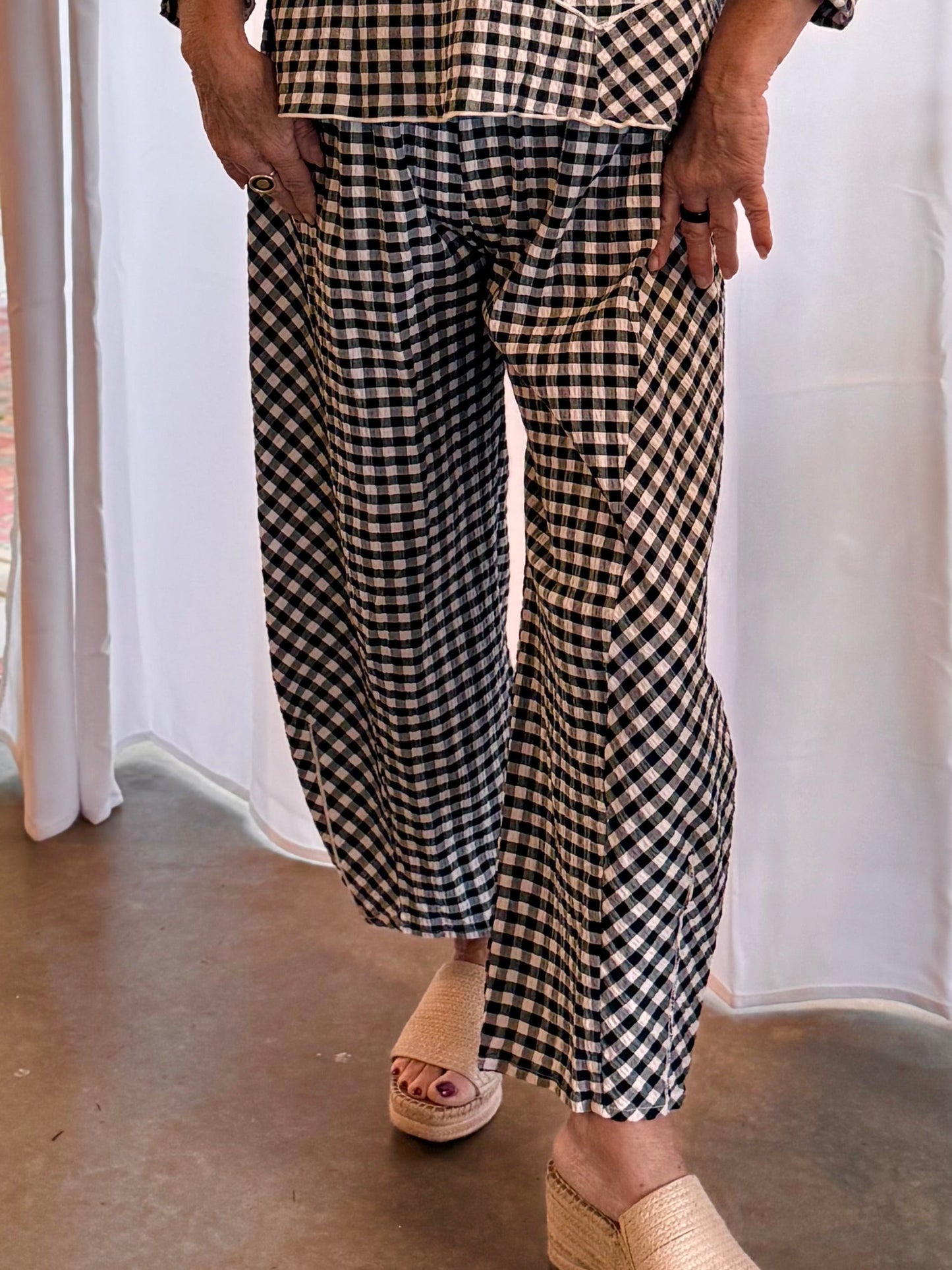 Fenini Black White Check Pant