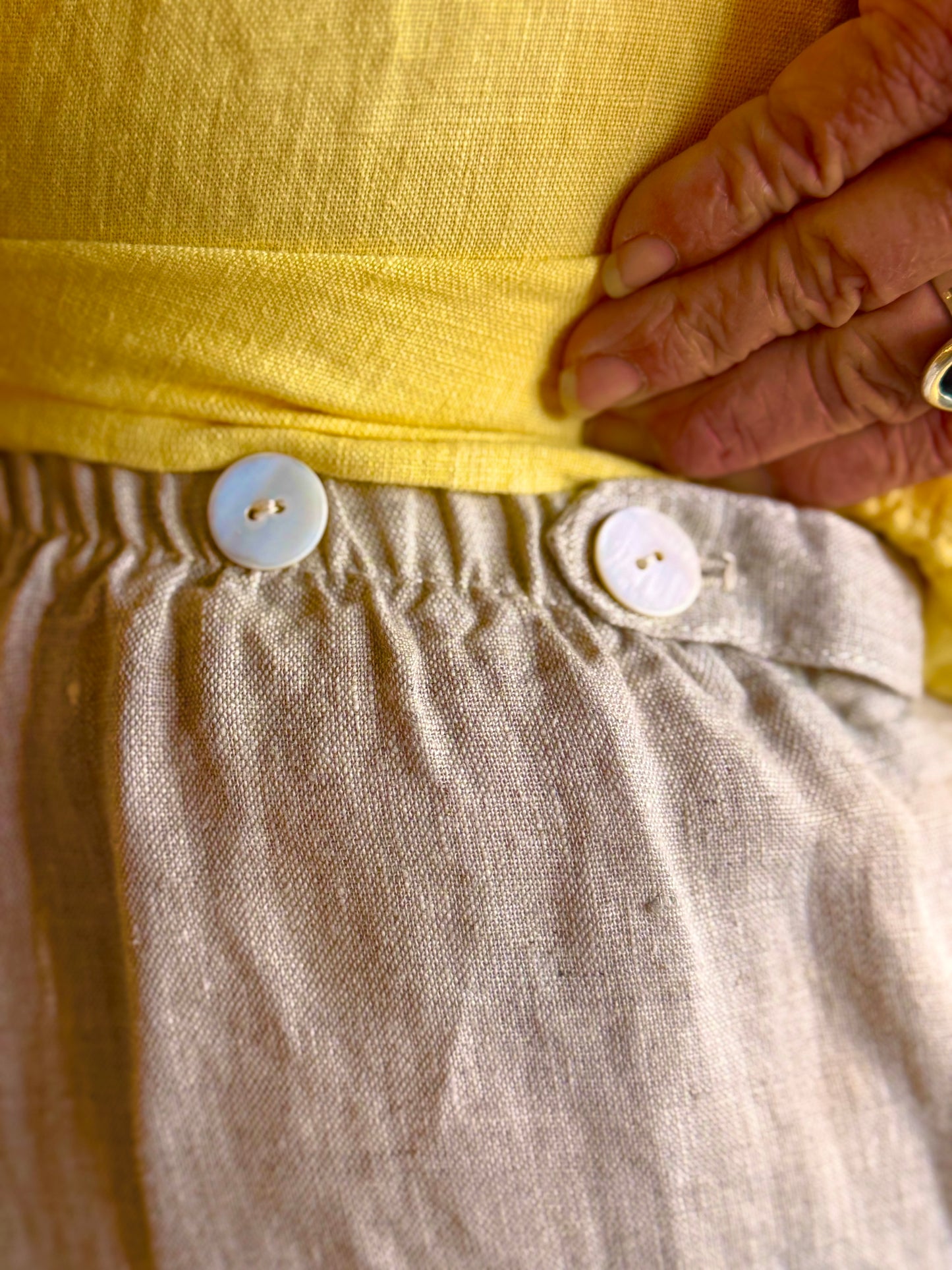 Fenini Linen Flat Front Pant