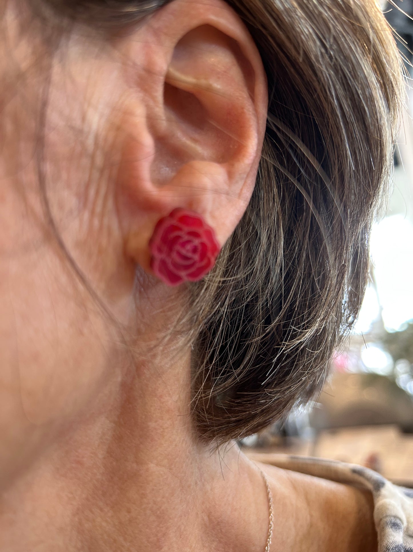 Locally Made Peony Earrings