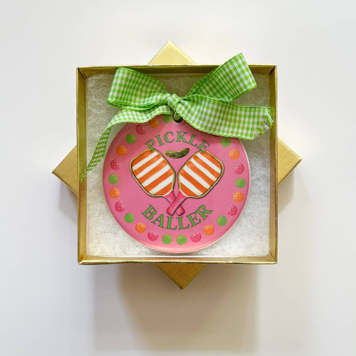Pickle Baller Christmas Ornament