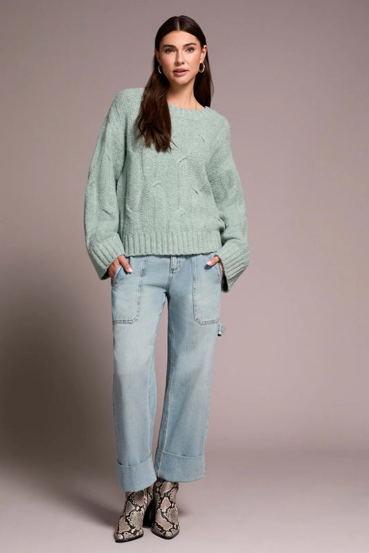 Tribal Cable Knit Sweater Silverpine