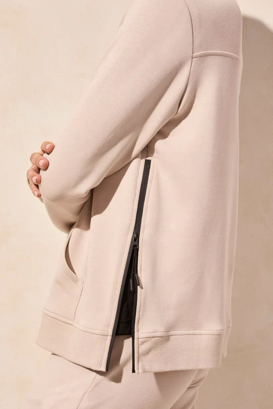 Tribal Long Sleeve Mock Neck Cardigan Sanddune