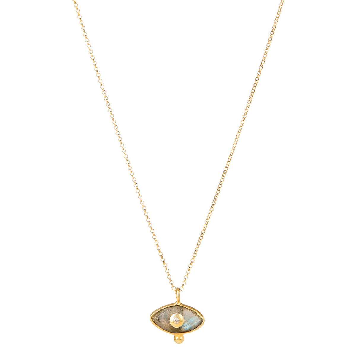 EBass Moonstone Round Eye Necklace