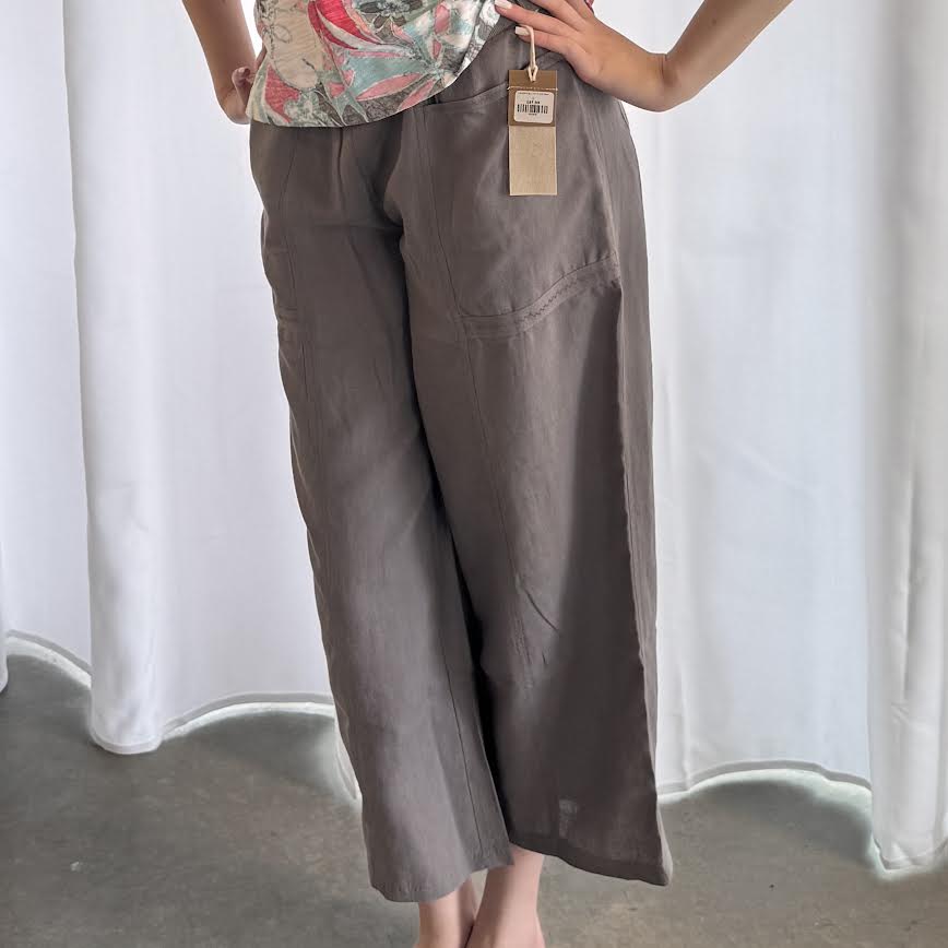 Escape Fog Linen Flood Pant