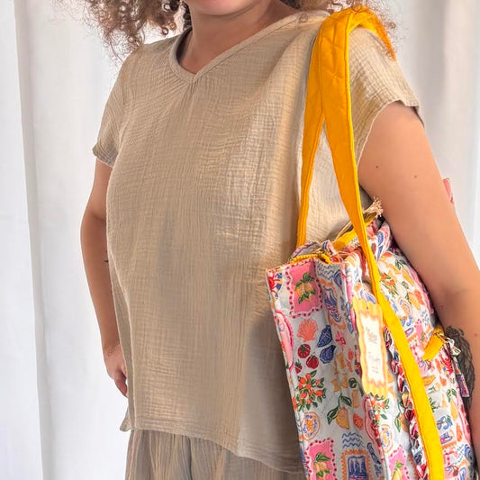 Escape Dune Gauze V Neck