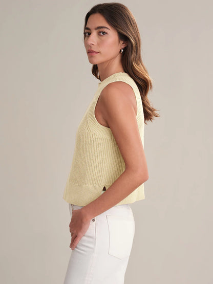 525 Demi High Crew Neck Tank-Lemon Icing