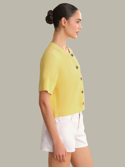 525 Ginevra Short Sleeven Shakern Cardigan
