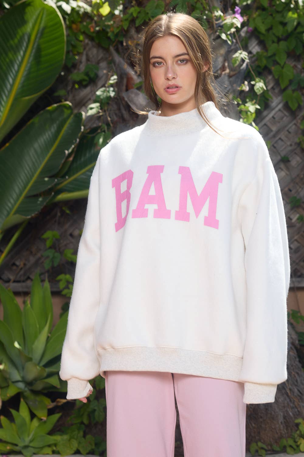BL "MAHJ"&"BAM" MockNeck Sweatshirt
