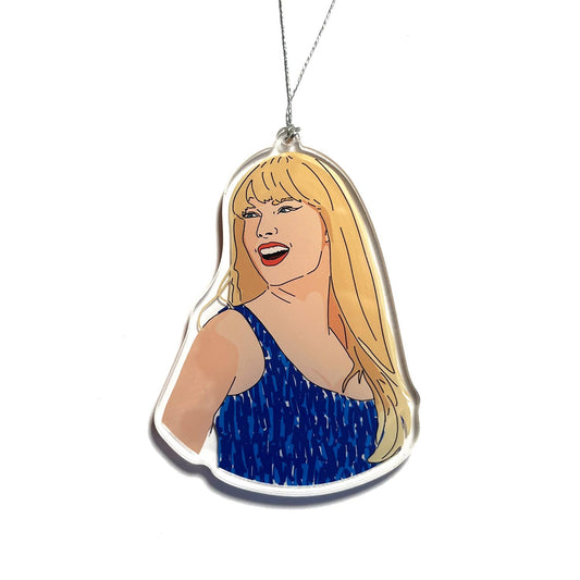 Taylor Swift Blue Outfit Christmas Ornament