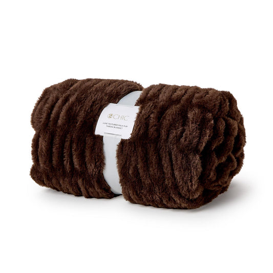 Brown Fur Throw