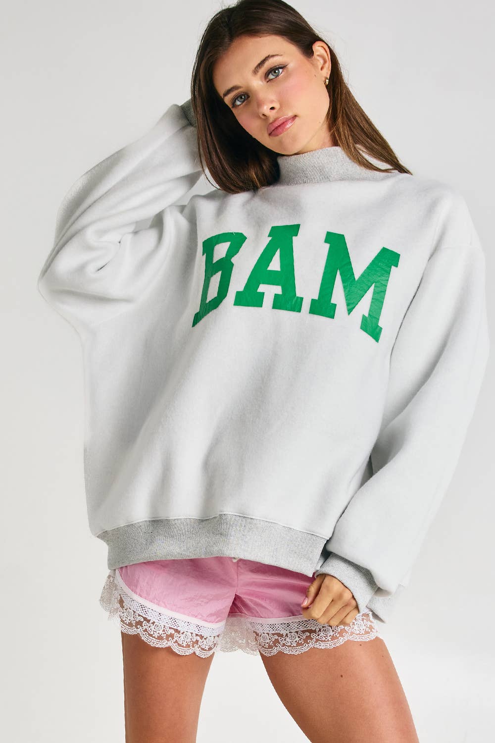 BL "MAHJ"&"BAM" MockNeck Sweatshirt