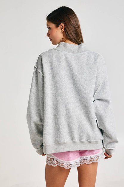 BL "MAHJ"&"BAM" MockNeck Sweatshirt