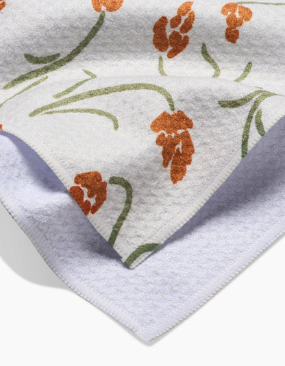 Crayon Floral Tea Towel