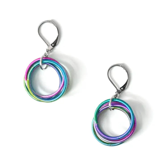 Sea Lily Rainbow Loop Earrings