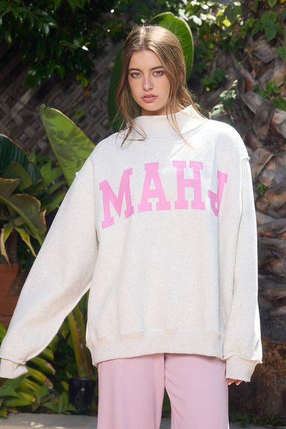 BL "MAHJ"&"BAM" MockNeck Sweatshirt