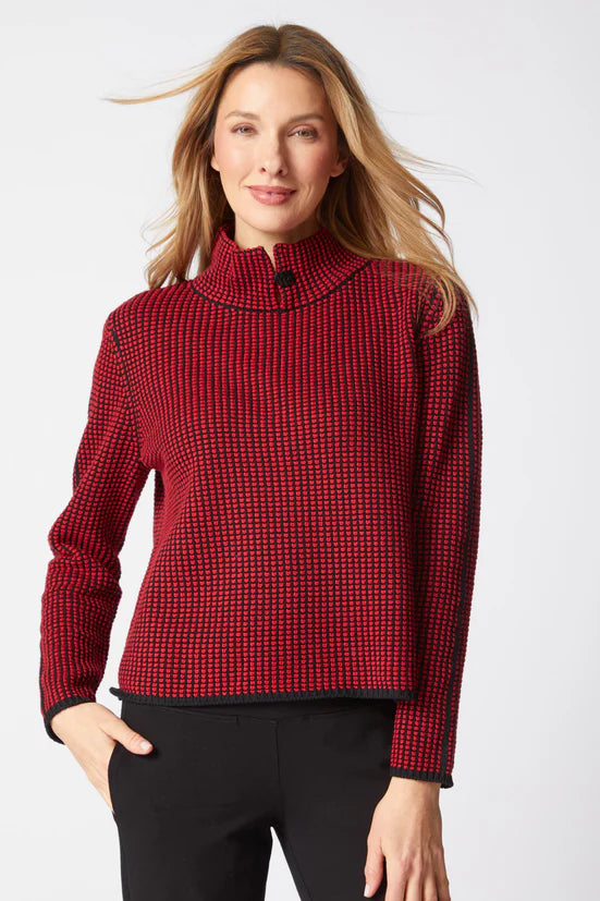 Habitat Button Collar Pullover Ruby