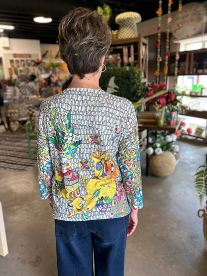 Inoah 3/4 Sleeve Citrus Pop Top