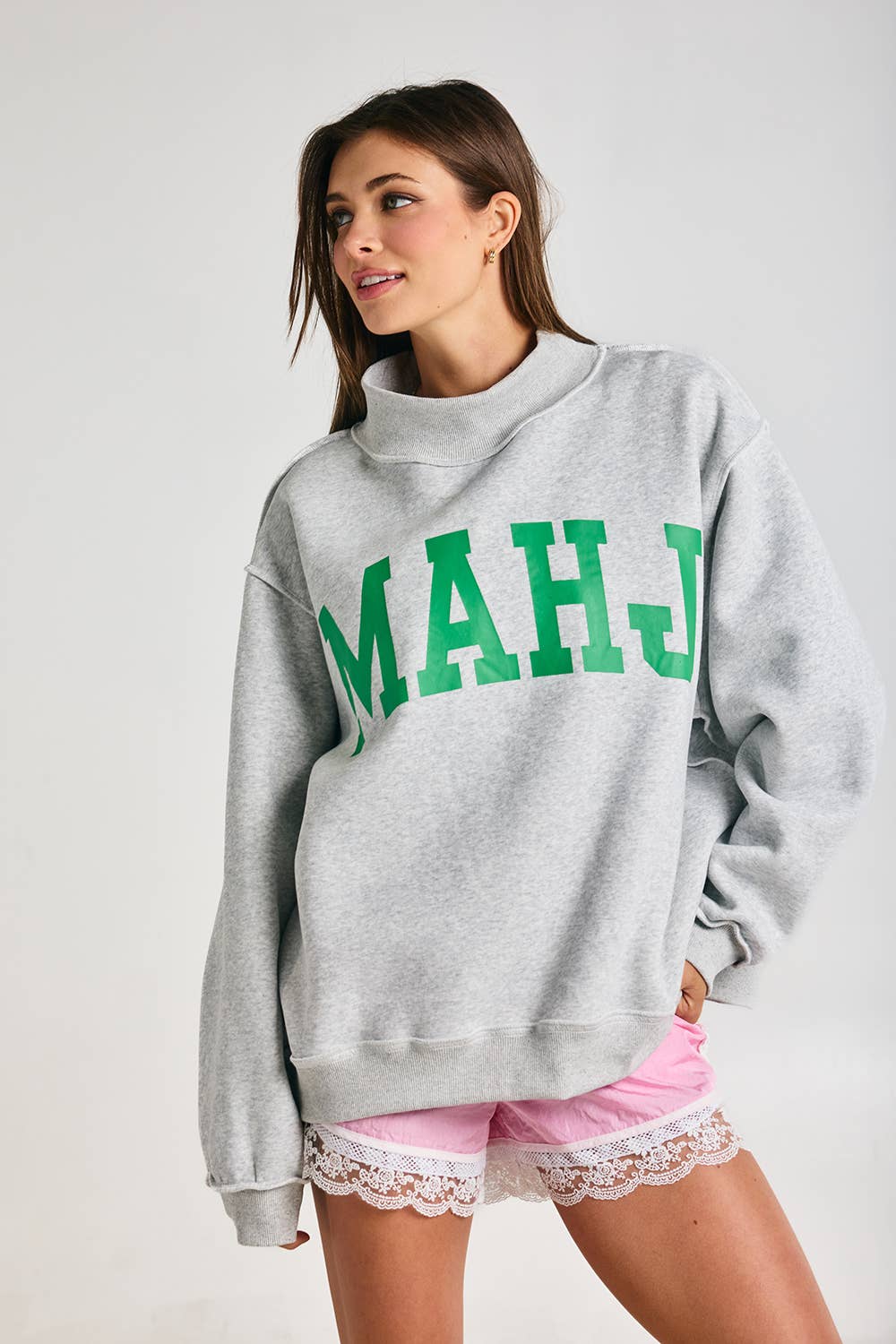 BL "MAHJ"&"BAM" MockNeck Sweatshirt
