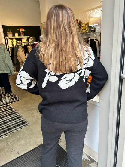 Tribal Turtle Neck Sweater