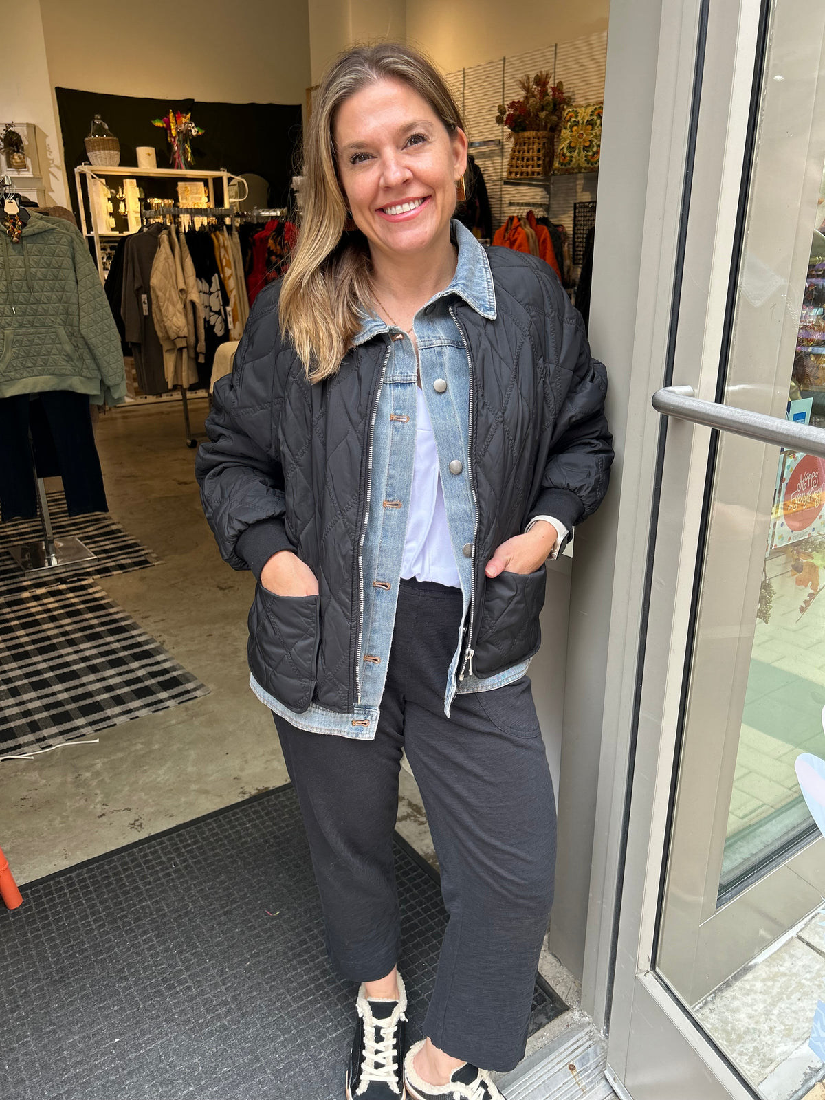 Tribal Fooler Bomber Quilted Jacket – Linden Tree