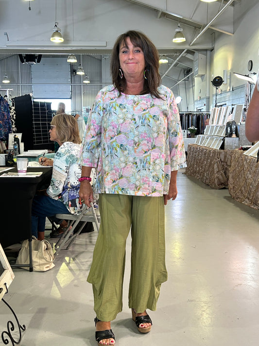 Shana Printed One Pocket Top