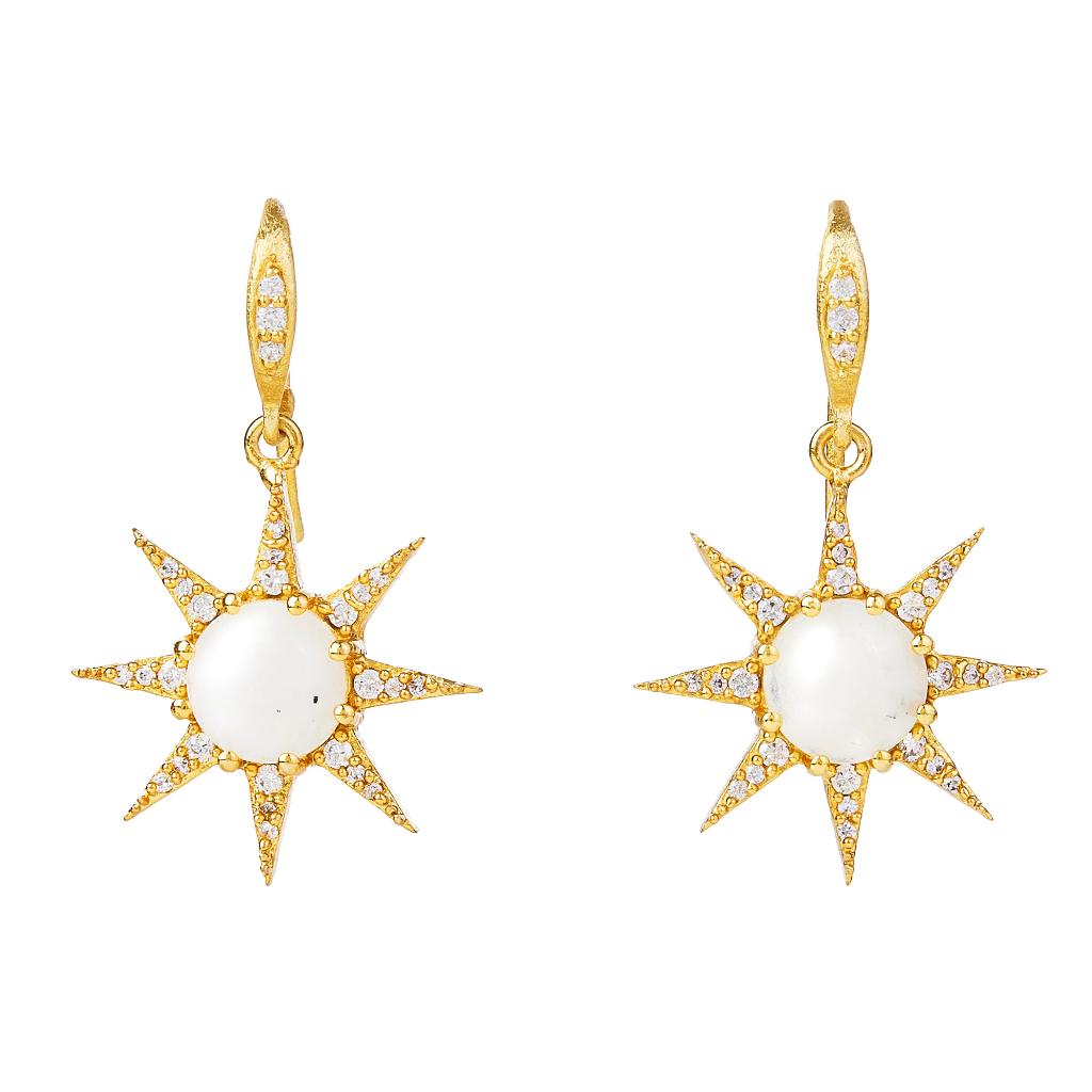 EBass Moonstone Cabonchon Sundrop Earrings