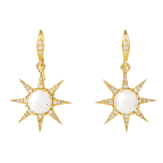 EBass Moonstone Cabonchon Sundrop Earrings