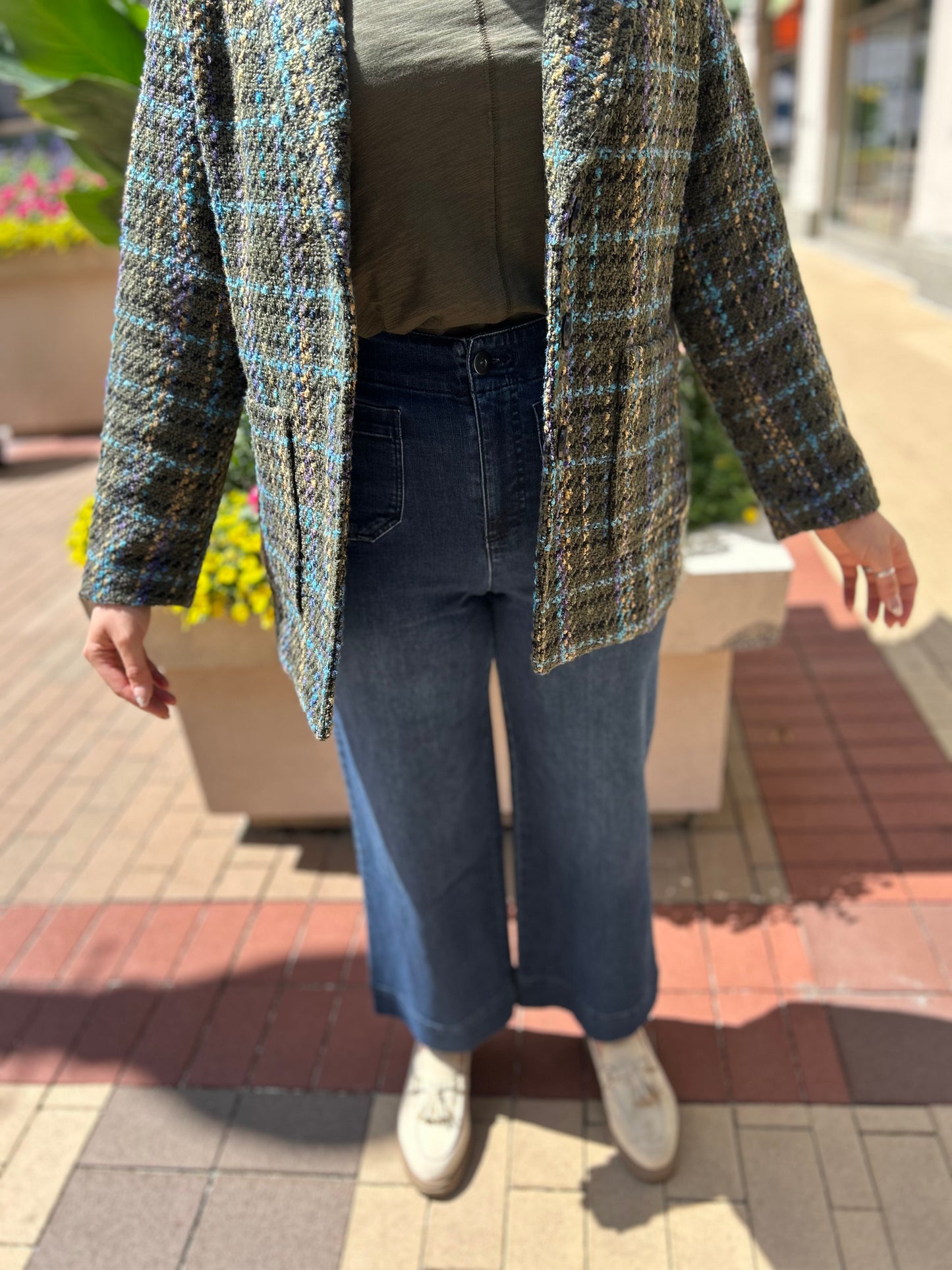 Habitat Dark Denim Wide Leg Ankle Jean