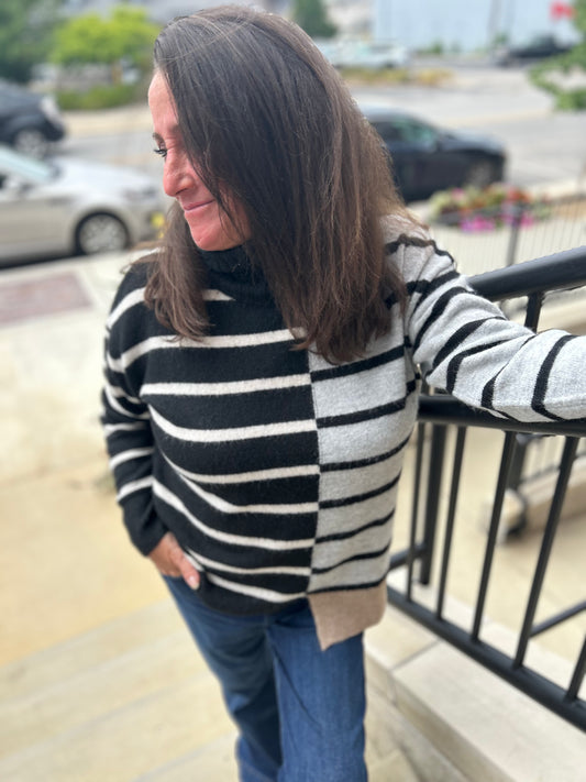 Renuar Cashmere Feel Stripe Sweater