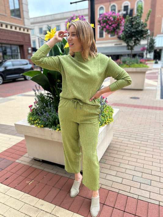 Tribal Pull on Barrel Pant Wasabi