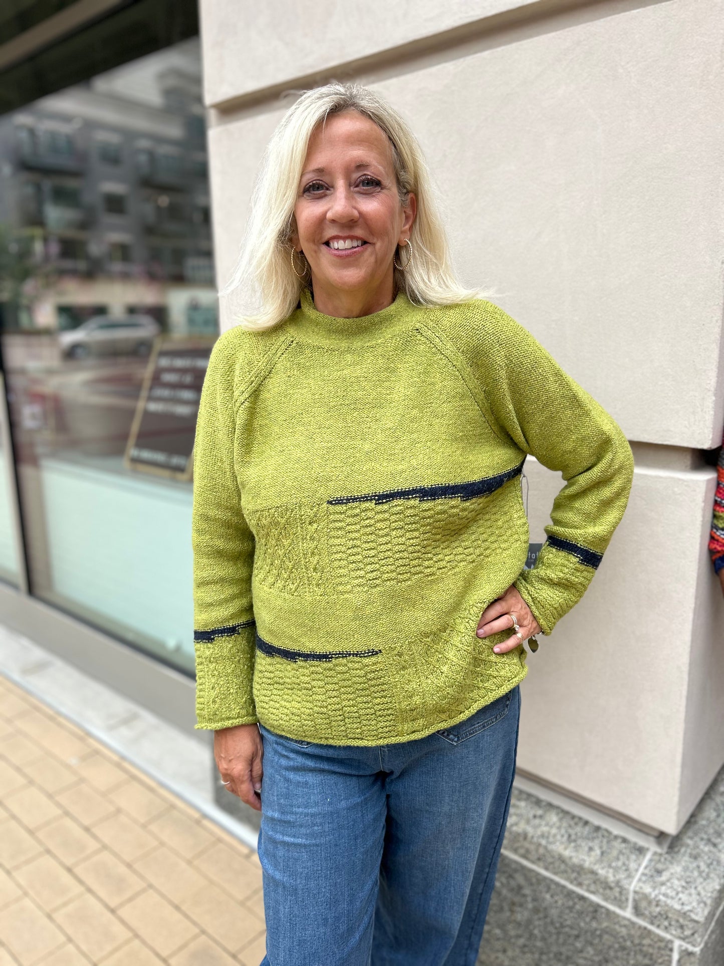 Habitat Tweed Mixed Cable Pear Sweater