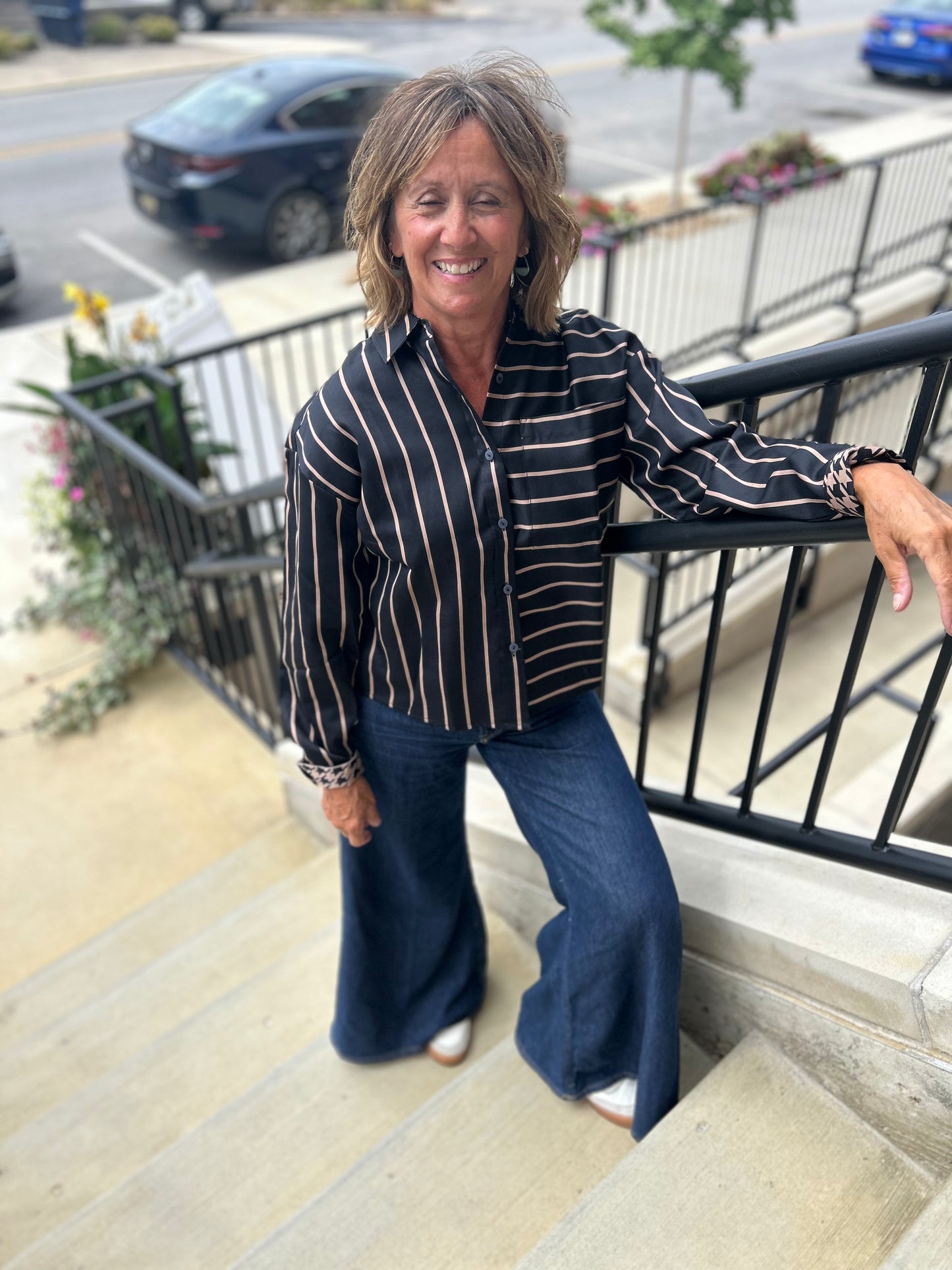 Foxcroft Marina Stripe Shirt