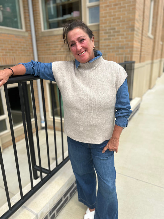 Staccato Mock Neck Pullover