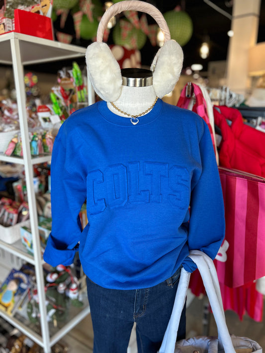 Colts Blue on Blue Sweatshirt